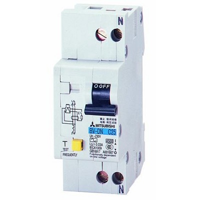 Mitsubishi RCBO 1P+N 6A 4,5kA 30mA , BV-DN1PN6A30